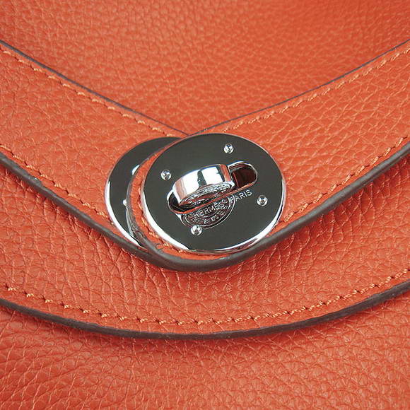 High Quality Replica Hermes Lindy 26CM Shoulder Bag Orange - Click Image to Close